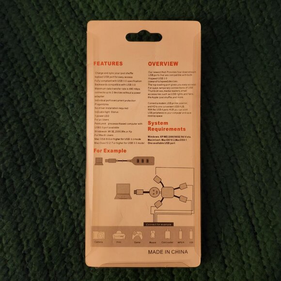 Hubman White USB 2.0 4-PORT HUB HI-SPEED New - Picture 5 of 5